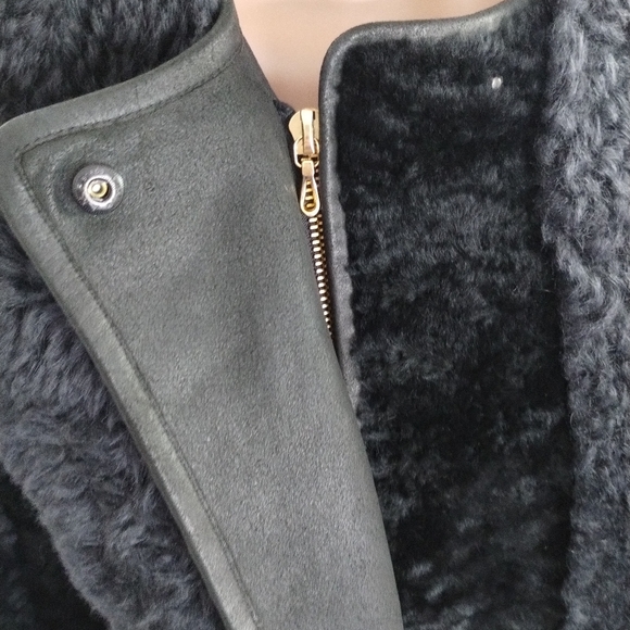 Lanvin Shearlings Black Teddy Jacket Cozy Mid-Length Design 40 - Picture 6 of 12